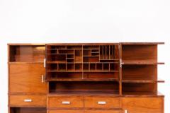 Rationalist Italian Wood and Steel Living Room Wardrobe - 3628813