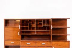 Rationalist Italian Wood and Steel Living Room Wardrobe - 3628833