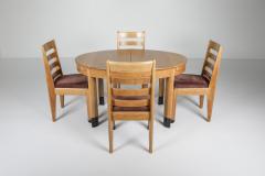 Rationalist Oval Dining Set in Oak Holland 1920s - 1918571