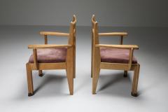Rationalist Oval Dining Set in Oak Holland 1920s - 1918575