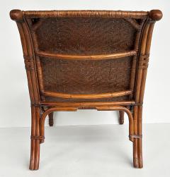 Rattan British Colonial Style Plantation Planters Chair Woven Seat - 4322335