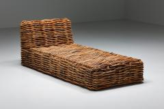 Rattan Day Bed Chaise Longues 1960s - 2308697