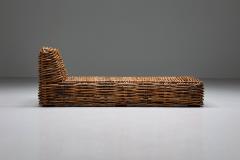 Rattan Day Bed Chaise Longues 1960s - 2308756