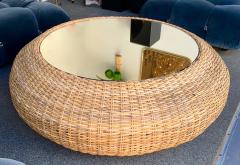 Rattan Donuts Coffee Cocktail Table Italy 1970s - 1432441