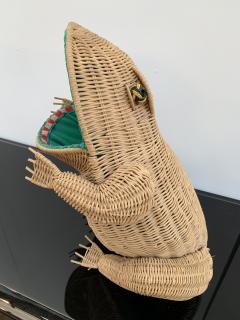 Rattan Frog Magazine Rack Italy 1970s - 1593087