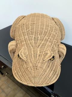 Rattan Frog Magazine Rack Italy 1970s - 1593088