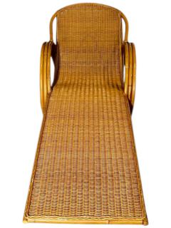 Rattan Rocking Chaise Lounge Chair 1970 - 4217972
