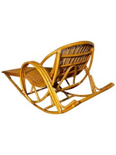 Rattan Rocking Chaise Lounge Chair 1970 - 4217974