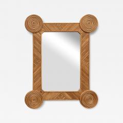 Rattan Wall Mirror by Rene Houben - 4186959