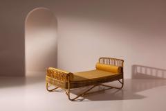 Rattan and bent bamboo daybed Italian manufacture 1960s - 4205744