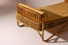 Rattan and bent bamboo daybed Italian manufacture 1960s - 4205746