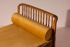 Rattan and bent bamboo daybed Italian manufacture 1960s - 4205747
