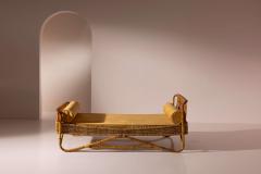 Rattan and bent bamboo daybed Italian manufacture 1960s - 4205798