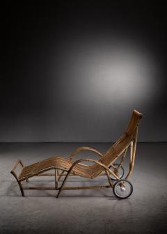 Rattan and cane deck chair - 3156235