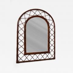 Rattan arch mirror 1970s  - 4702062