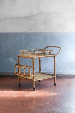 Rattan food trolley Italy 1980 - 3548368