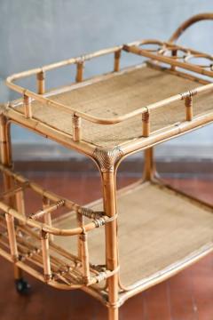 Rattan food trolley Italy 1980 - 3548374