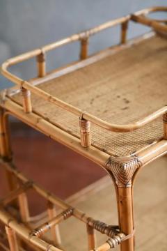 Rattan food trolley Italy 1980 - 3548428