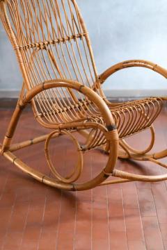 Rattan rocking chair Italy 1980 - 3491979