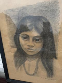 Raul Anguiano Lithograph by Raul Anguiano Rostro De Nina Signed and Numbered - 4228548