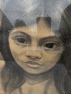 Raul Anguiano Lithograph by Raul Anguiano Rostro De Nina Signed and Numbered - 4228555