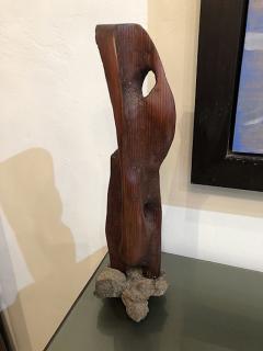 Raul Varnerin Modern Abstract Wooden Sculpture on base by Raul Varnerin - 4645018