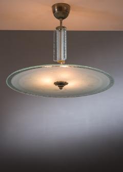 Raw glass and brass pendant - 3618057