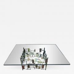 Ray Bergere Fabulous Silas Seandel Style Brutalist Mixed Metal Nail Coffee Table Mid Century - 980824
