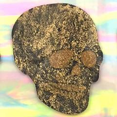 Ray Geary Ray Geary Tie Die Gold Skulls Artpiece - 3186285
