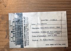 Ray Johnson Mail Art Conceptual Art Box With Hinge Nassau County Museum of Art - 4740251