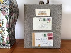 Ray Johnson Mail Art Correspondence Art Pioneer Two Envelops and Collage Signed - 4741156