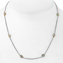Raymond C Yard 14K White Gold 3 10cttw 15 Inches Diamonds by the Yard Necklace - 4541835