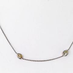 Raymond C Yard 14K White Gold 3 10cttw 15 Inches Diamonds by the Yard Necklace - 4541837
