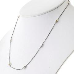 Raymond C Yard 14K White Gold 3 10cttw 15 Inches Diamonds by the Yard Necklace - 4541839