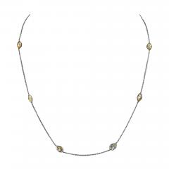 Raymond C Yard 14K White Gold 3 10cttw 15 Inches Diamonds by the Yard Necklace - 4545151