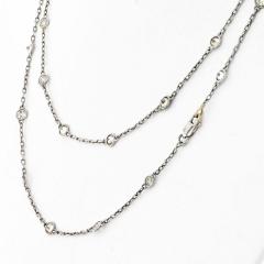 Raymond C Yard 14K White Gold 5 00cttw Round Cut Diamond By The Yard Chain Diamonds - 4391007