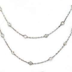 Raymond C Yard 14K White Gold 5 00cttw Round Cut Diamond By The Yard Chain Diamonds - 4391008