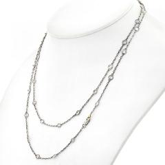 Raymond C Yard 14K White Gold 5 00cttw Round Cut Diamond By The Yard Chain Diamonds - 4391009
