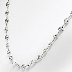 Raymond C Yard 14K White Gold 7 50cttw Diamond By The Yard Chain Diamonds by the Yard Necklace - 4391050