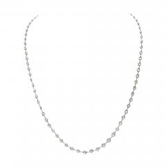 Raymond C Yard 14K White Gold 8 47cttw Round Diamond By The Yard Diamonds by the Yard Necklace - 4391827