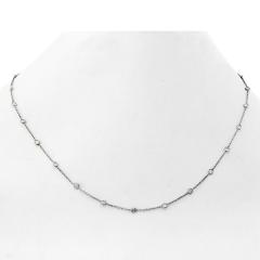 Raymond C Yard 18K White Gold 2 35cttw 17 Inches Diamonds by the Yard Necklace - 4541813
