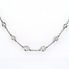 Raymond C Yard 18K White Gold 2 35cttw 17 Inches Diamonds by the Yard Necklace - 4541821