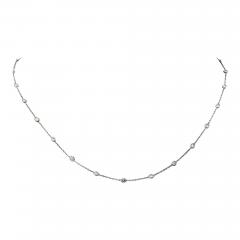 Raymond C Yard 18K White Gold 2 35cttw 17 Inches Diamonds by the Yard Necklace - 4545147