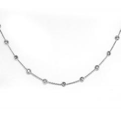 Raymond C Yard Platinum 3 40cttw Round Diamond By The Yard Chain Diamonds by the Yard Necklace - 4391036