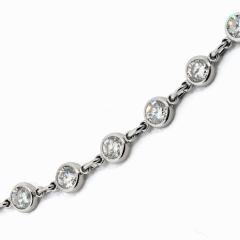 Raymond C Yard Platinum 6 11 cttw Round Cut Diamonds by the Yard Necklace - 4541815