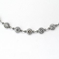 Raymond C Yard Platinum 6 11 cttw Round Cut Diamonds by the Yard Necklace - 4541816