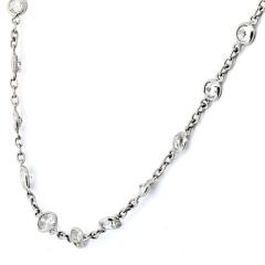 Raymond C Yard Platinum 6 75cttw Round Cut 52 Stones 22 inch Diamonds by the Yard Necklace - 4541828