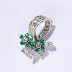 Raymond C Yard Raymond Yard Platinum Diamond Emerald Earrings - 2909716