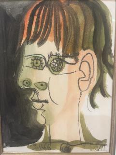 Raymond Debieve Original Mixed Media Gouache in Archival Frame - 4099236