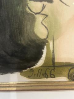 Raymond Debieve Original Mixed Media Gouache in Archival Frame - 4099237